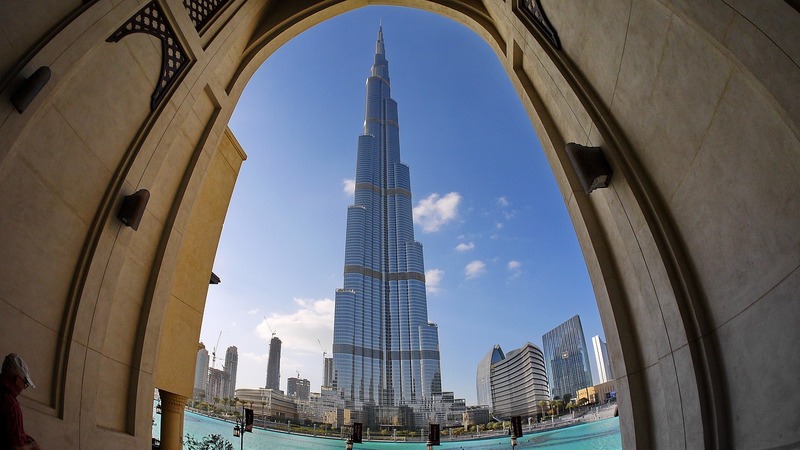 Veduta del Burj Khalifa a Dubai